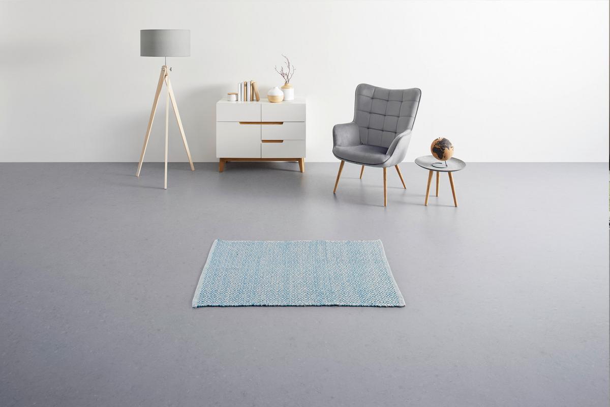 Covor țesut de mână CAROLA 1 - albastru, Basics, textil (60/120cm) - Modern Living