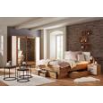 Bett Eichefarben/Weiß 185x208cm - Eichefarben, KONVENTIONELL, Holzwerkstoff/Textil (208/185/104cm) - Modern Living