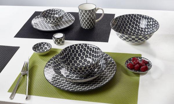 TALERZ DESEROWY 83538 - czarny/biały, Basics, ceramika (21,5cm) - Ritzenhoff Breker