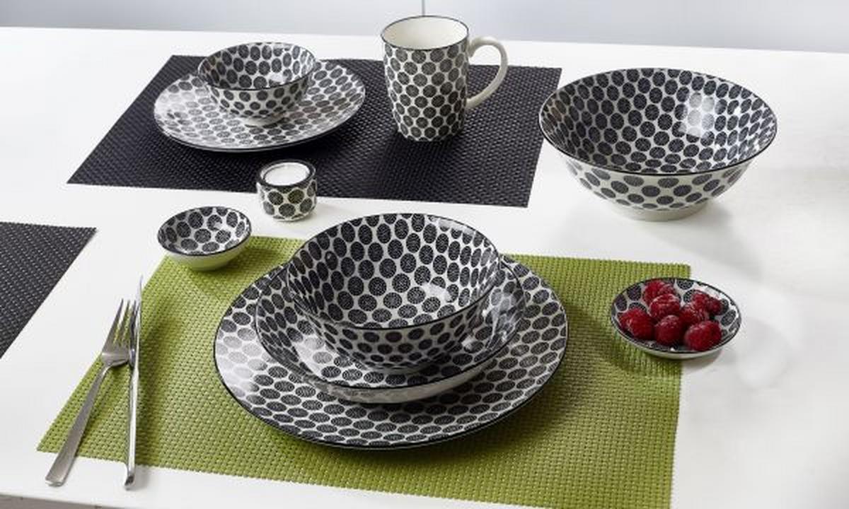 TALERZ DESEROWY 83538 - czarny/biały, Basics, ceramika (21,5cm) - Ritzenhoff Breker