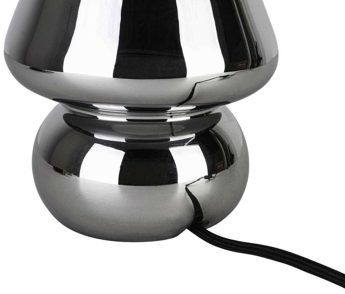 Namizna Svetilka Schöni - barve kroma/črna, Moderno, umetna masa/steklo (15/18cm) - Modern Living