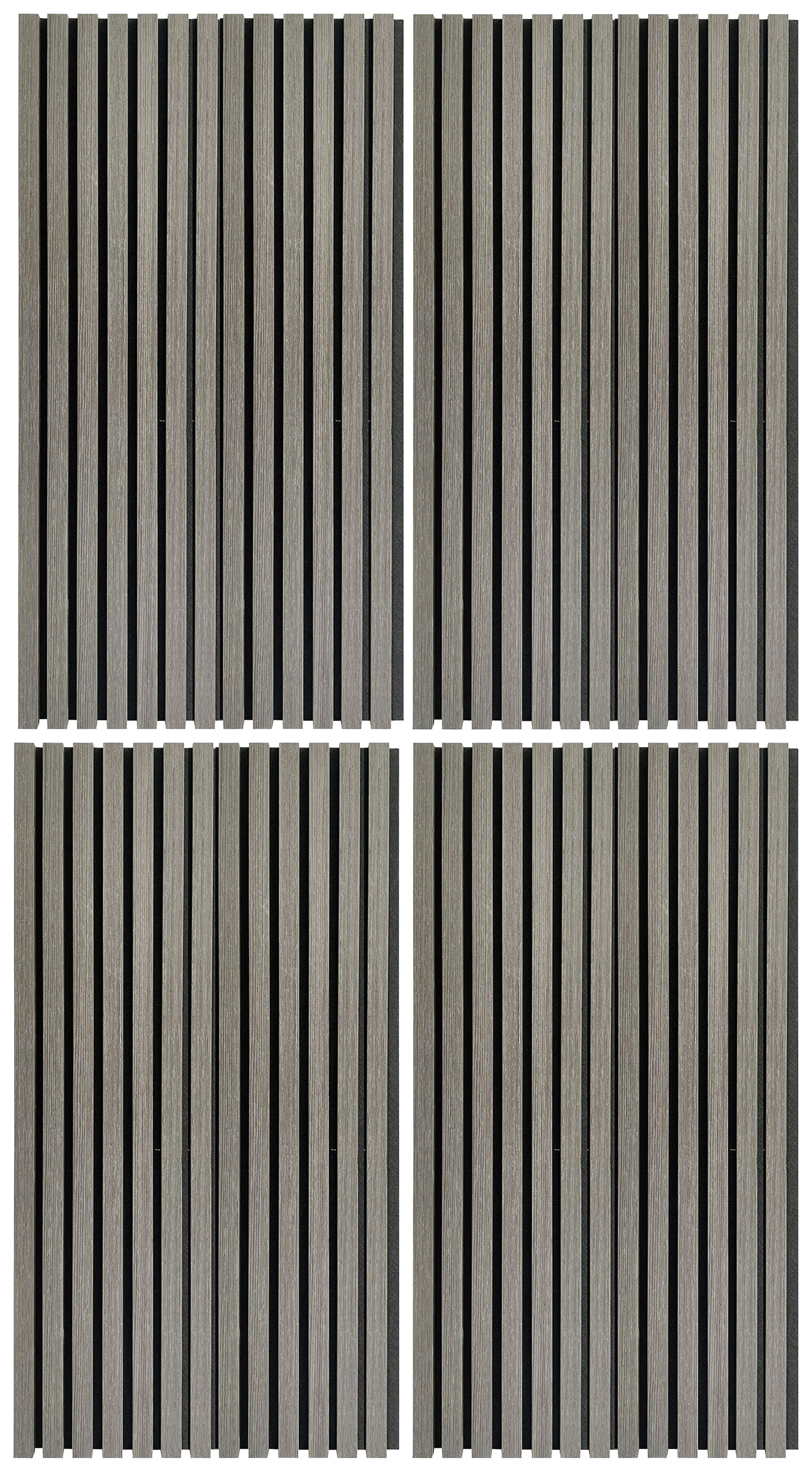 PANEL AKUSTYCZNY AKUSTIKPANEEL W. OAK - kolor dębowy/szary, Konventionell, tworzywo sztuczne/drewno (52/104/2,2cm)