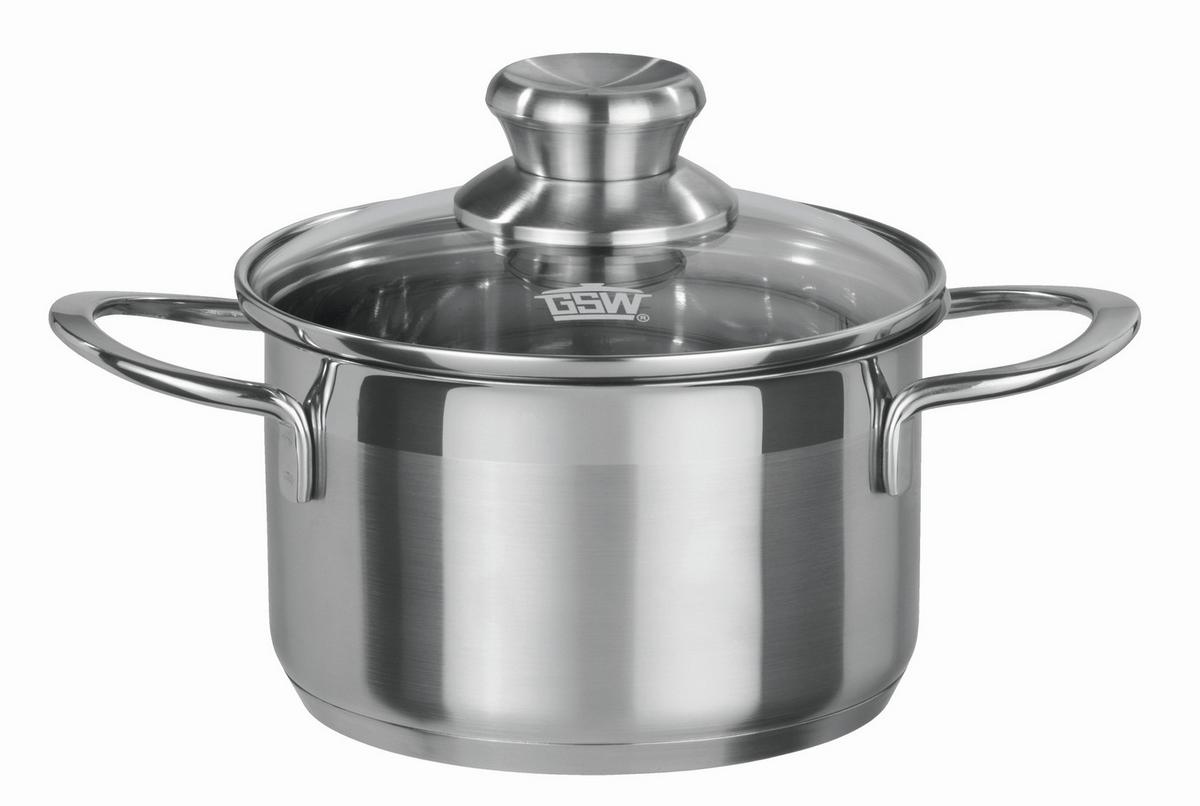 Set Posod Mirage, 5-Delni - barve nerjavečega jekla/prozorno, Basics, kovina/steklo - GSW