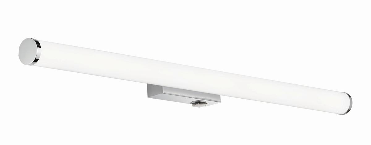 LED-Wandleuchte Mattimo in Weiß/Chrom max. 8,6 Watt - Chromfarben/Weiß, Basics, Kunststoff/Metall (80/5,5cm) - Trio Leuchten