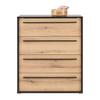 BYRÅ ADRIANO-M2 -EXKLUSIV- - svart/ekfärgad, Modern, trämaterial/plast (80/94,8/41,2cm) - Mömax