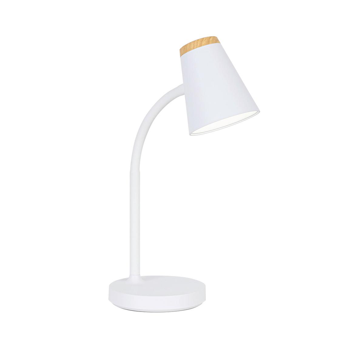 LED-Tischleuchte White Weiß max. 4,5 Watt - Weiß, MODERN, Kunststoff/Metall (13/13/42cm) - Mömax