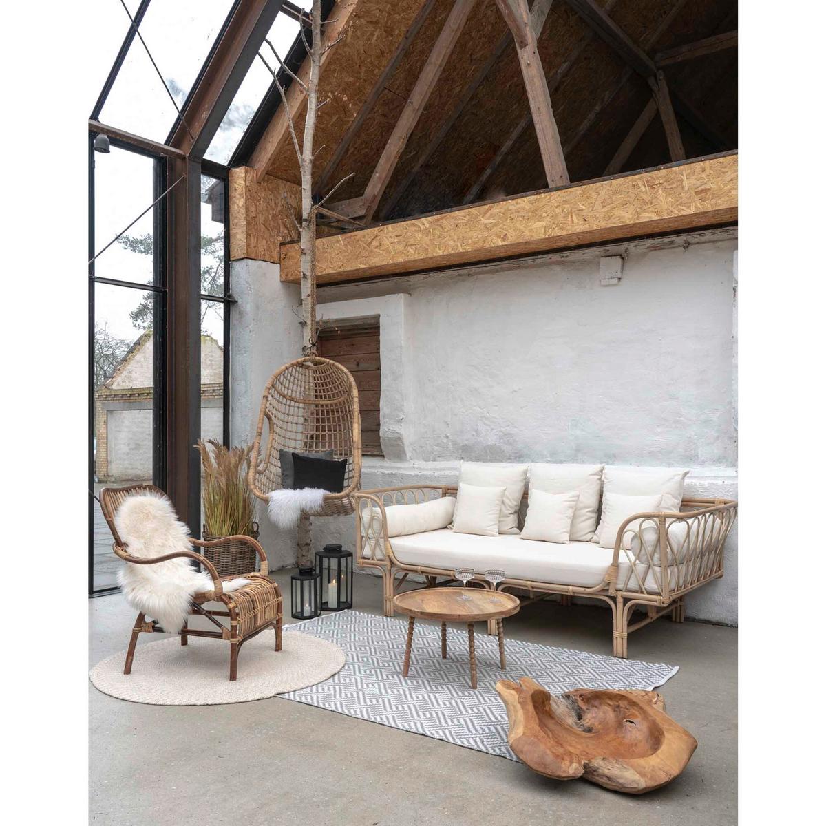 Couchtisch Jammu Echtholz ca. 60x60x35 cm - Hellbraun/Naturfarben, Design, Holz (60/60/35cm) - MID.YOU