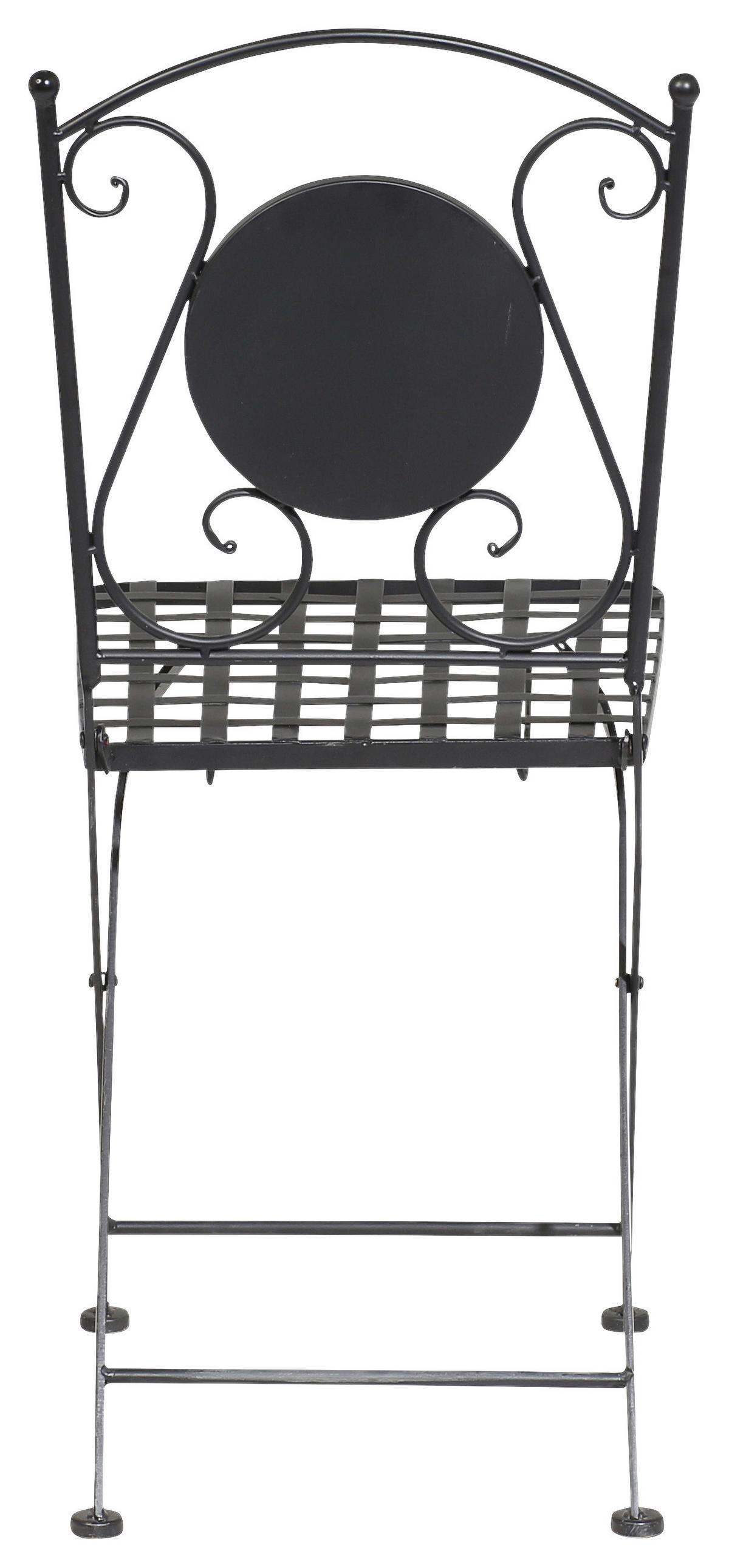 GARTENSTUHL 875336 - Multicolor/Schwarz, MODERN, Keramik/Metall (39/89,5/49,5cm) - Siena Garden