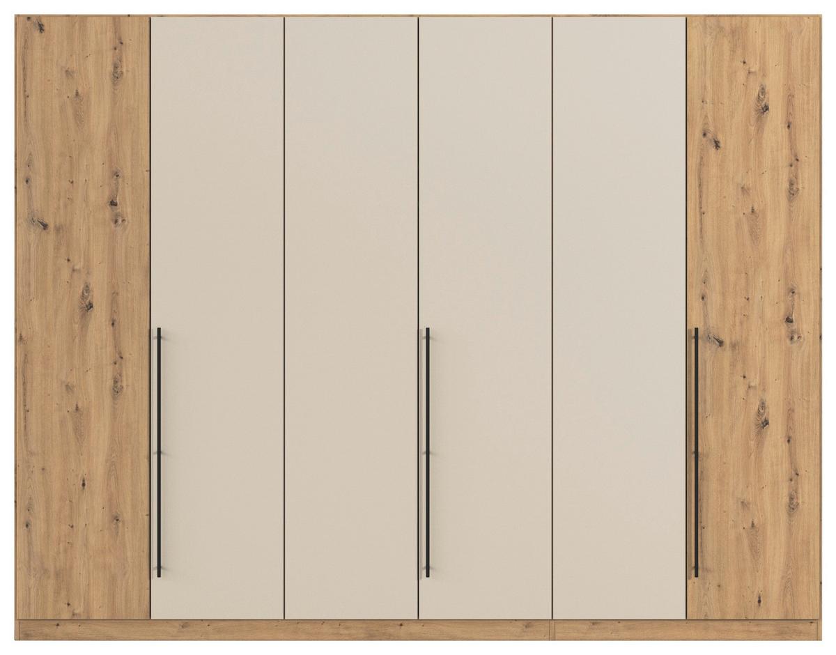 Omara Za Oblačila Safari, Hrast, Barva Šampanjca, 271cm - barve šampanjca/črna, Konvencionalno, kovina/leseni material (271/210/54cm)