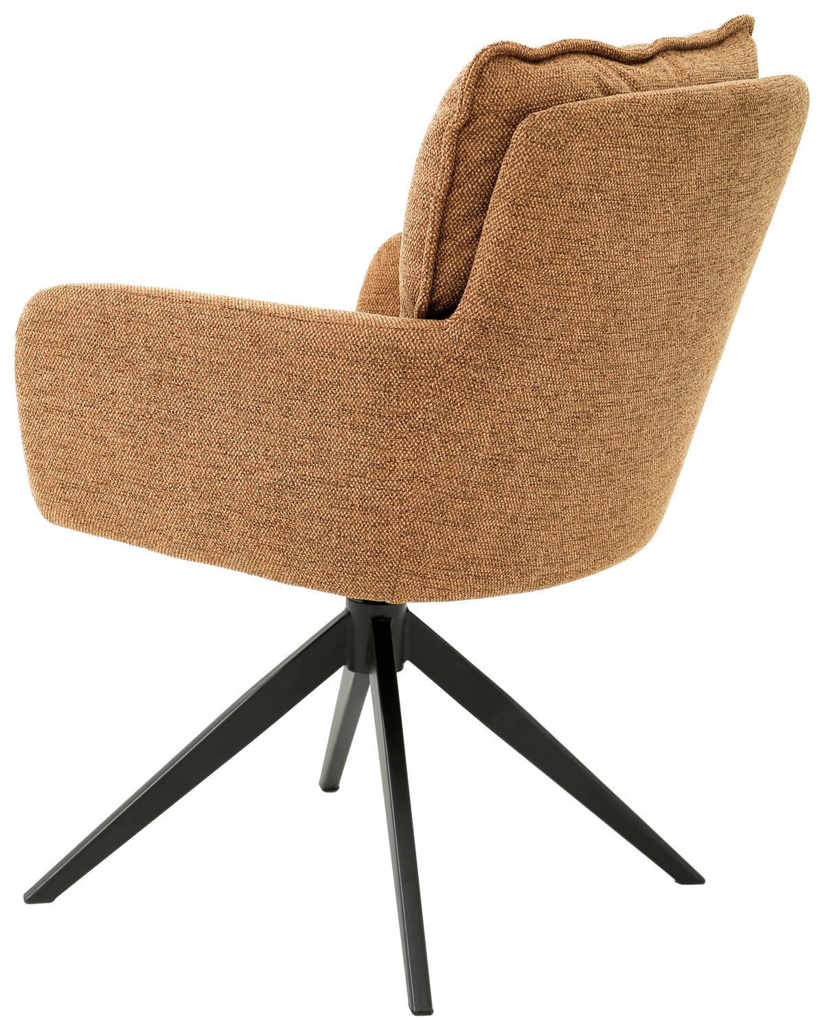 KRZESŁO Z PODŁOKIETNIKAMI BIG JOE -EXKLUSIV- - czarny/pomarańczowy, Design, metal/tkanina (61/90/67cm) - Novel