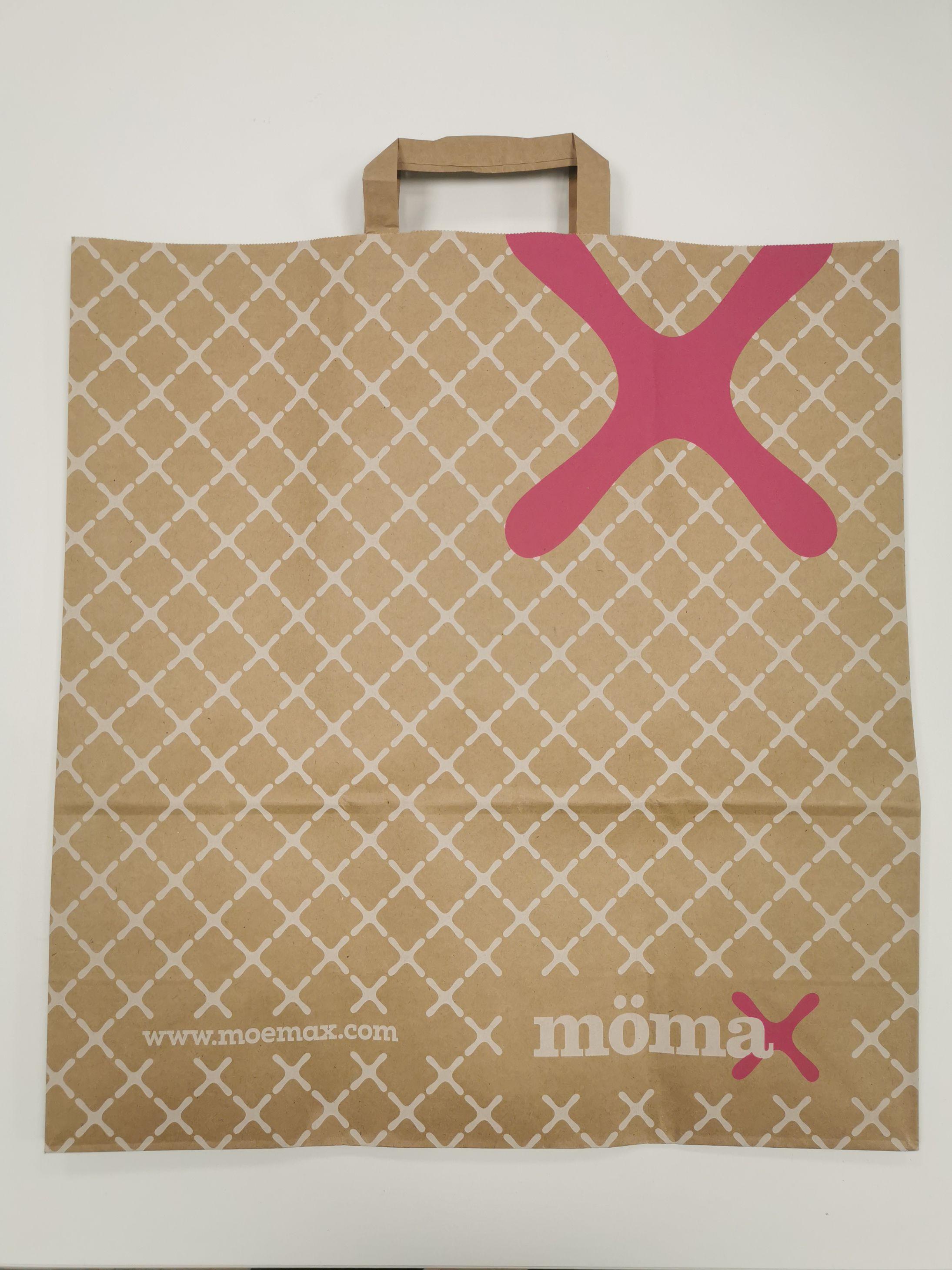 Papír Bevásárlótáska Mömax Fsc - pink/natúr színű, papír (45/48/18cm) - Based