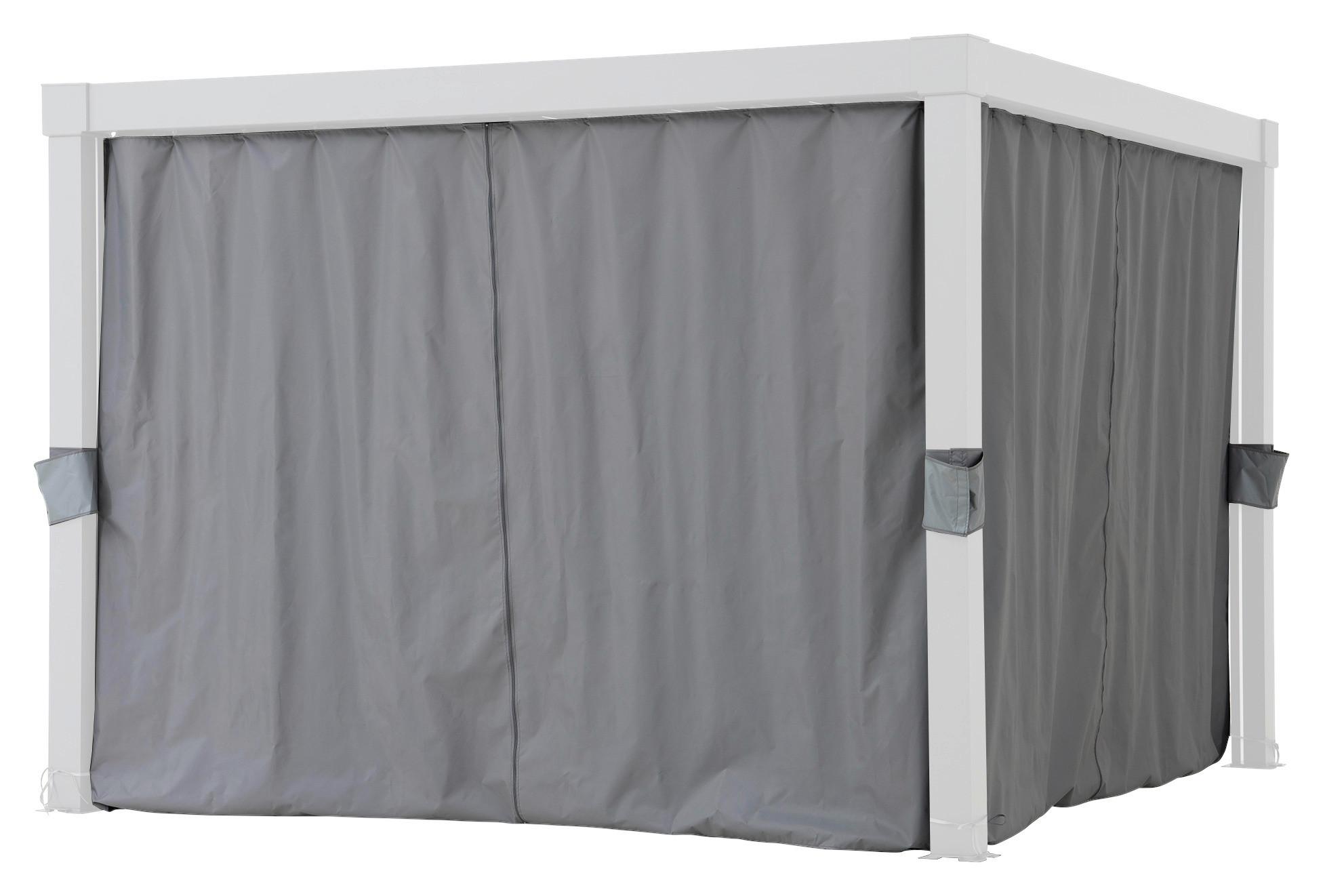 Vorhang Matterhorn Grau ca. 290x210 cm - Grau, Basics, Kunststoff (290/210cm) - Modante