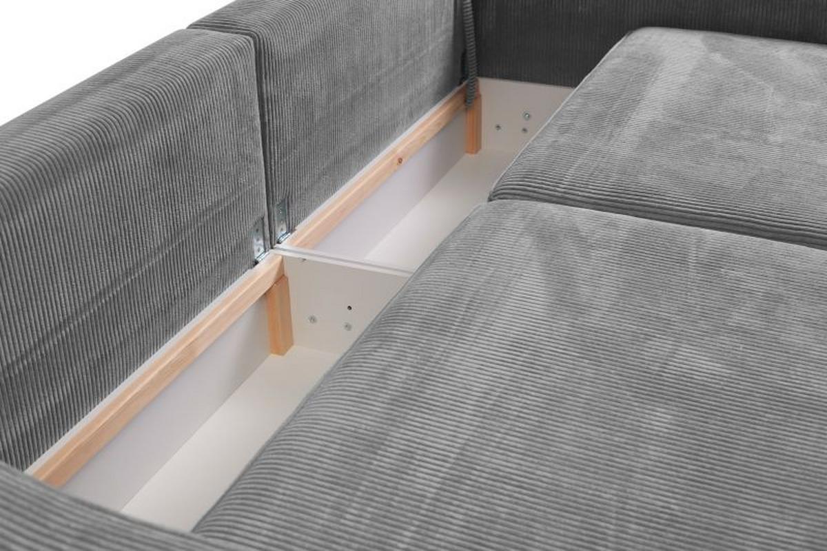 Canapea Bigsofa EVORA - gri, Modern, textil (276/71-92/137cm) - Modern Living
