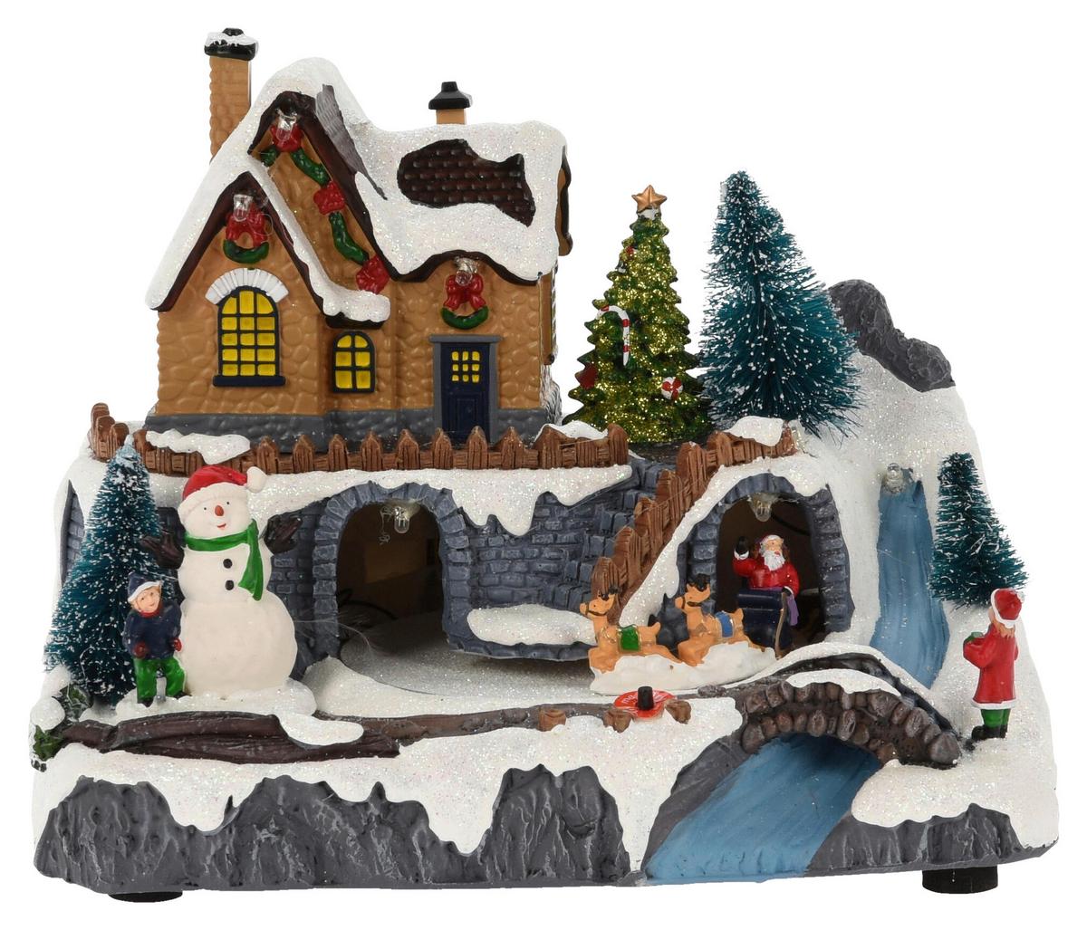 Led-weihnachtsfigur Weihnachtsszene Led - Multicolor, Basics, Kunststoff (21/13,9/17cm)