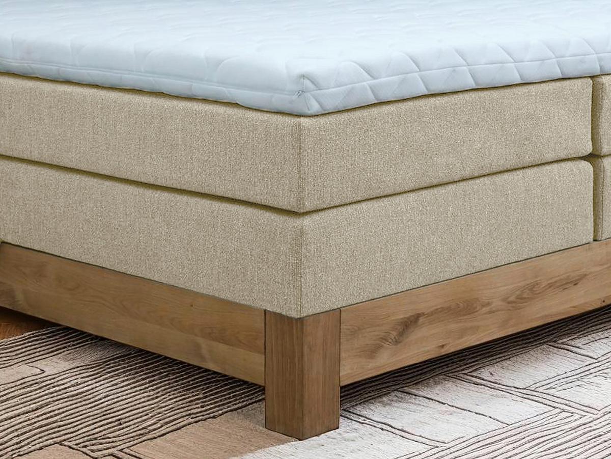 Boxspringbett Cloud Beige ca. 180x200cm - Eichefarben/Beige, KONVENTIONELL, Holz/Holzwerkstoff (180/200cm) - Premium Living
