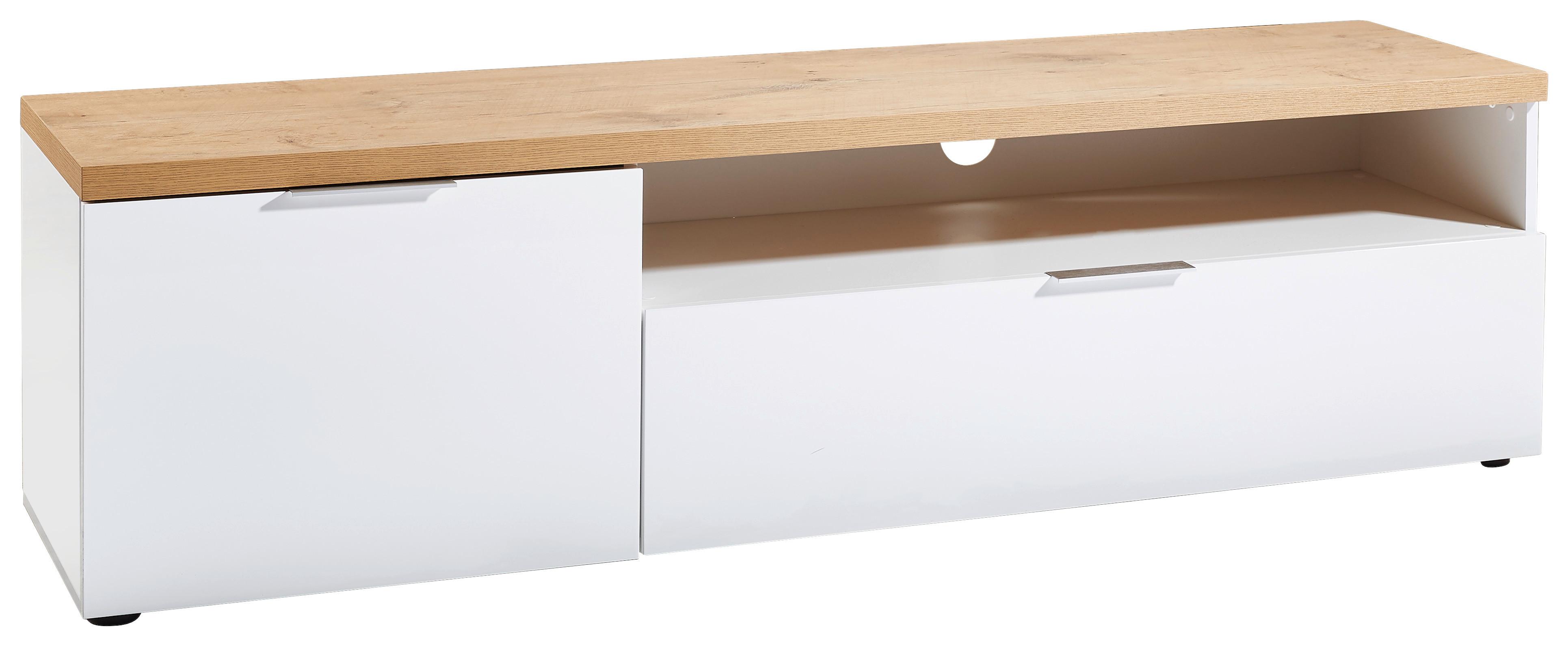 KOMODA NISKA IDEA - kolor dębowy/biały, Design (180/49/43cm) - Xora