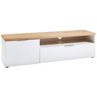 KOMODA NISKA IDEA - kolor dębowy/biały, Design (180/49/43cm) - Xora