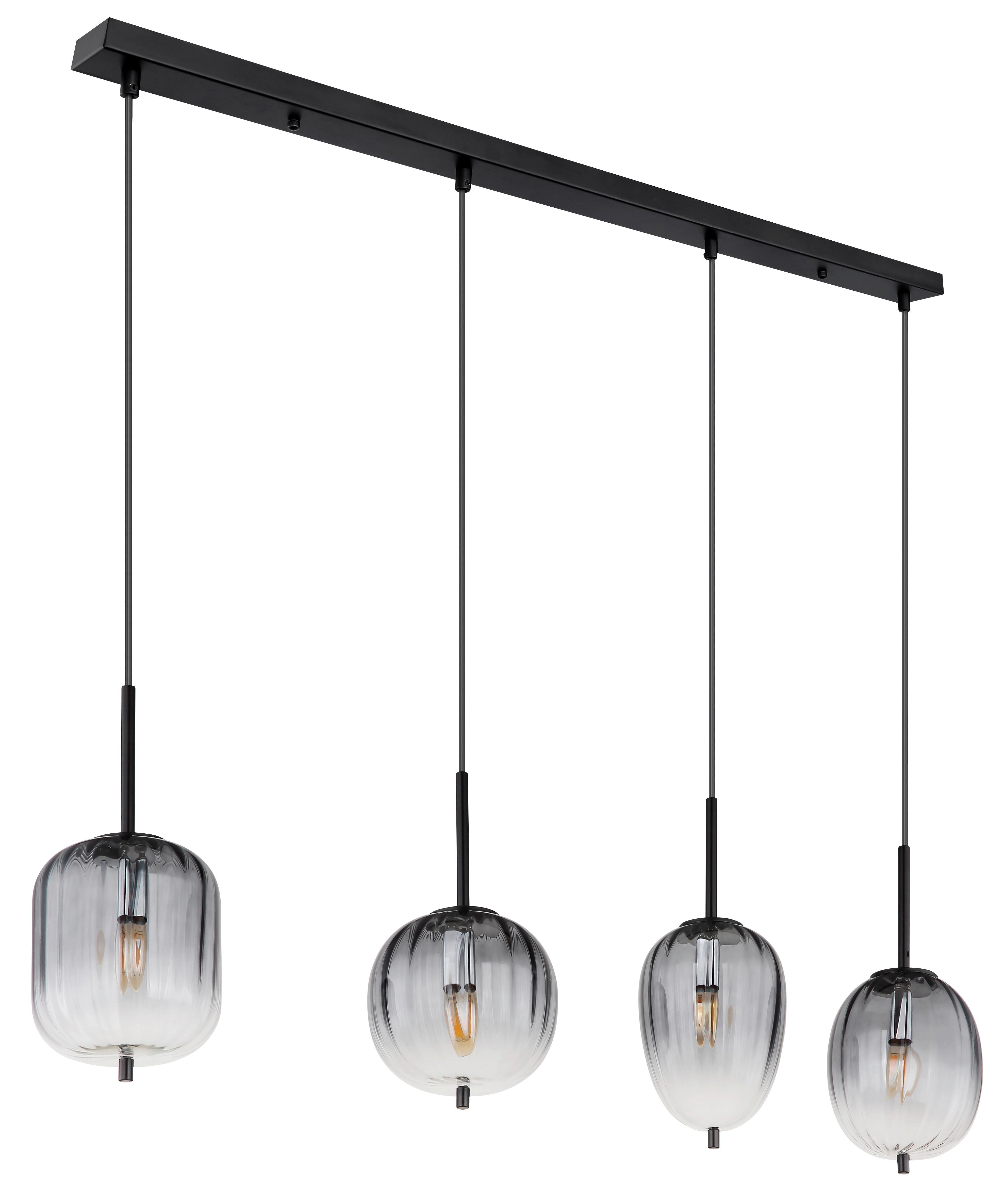 Viseča Svetilka 15215-4 Attila - siva/črna, Design, kovina/umetna masa (110/18,5/120cm)