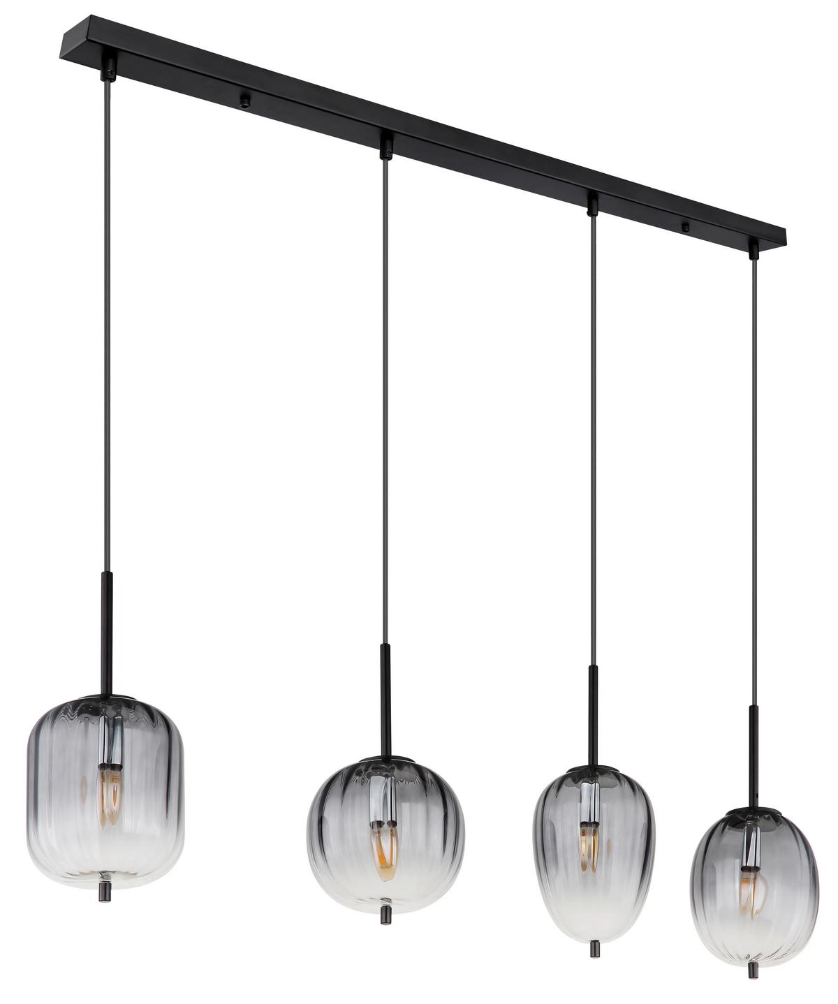 Viseča Svetilka 15215-4 Attila - siva/črna, Design, kovina/umetna masa (110/18,5/120cm)