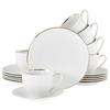 Kavni Servis Valencia, 18-Delni - zlate barve/bela, Design, keramika - Creatable