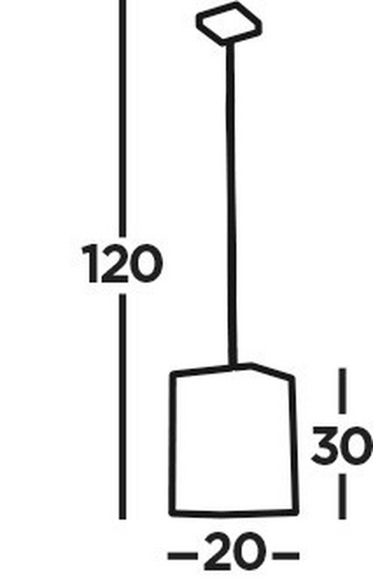 Függőlámpa 54741-1na - Natur, műanyag/fa (20/20/30cm)