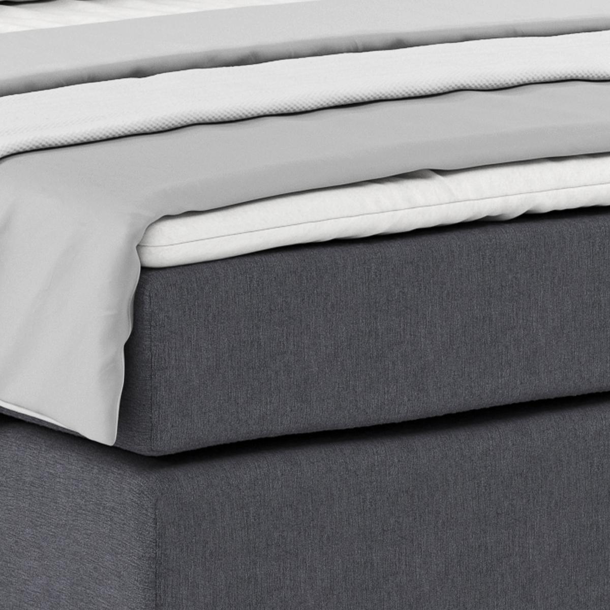 Boxspring Krevet Nero - boje kroma/antracit, Konvencionalno, tekstil/metal (140/200cm) - Best Price
