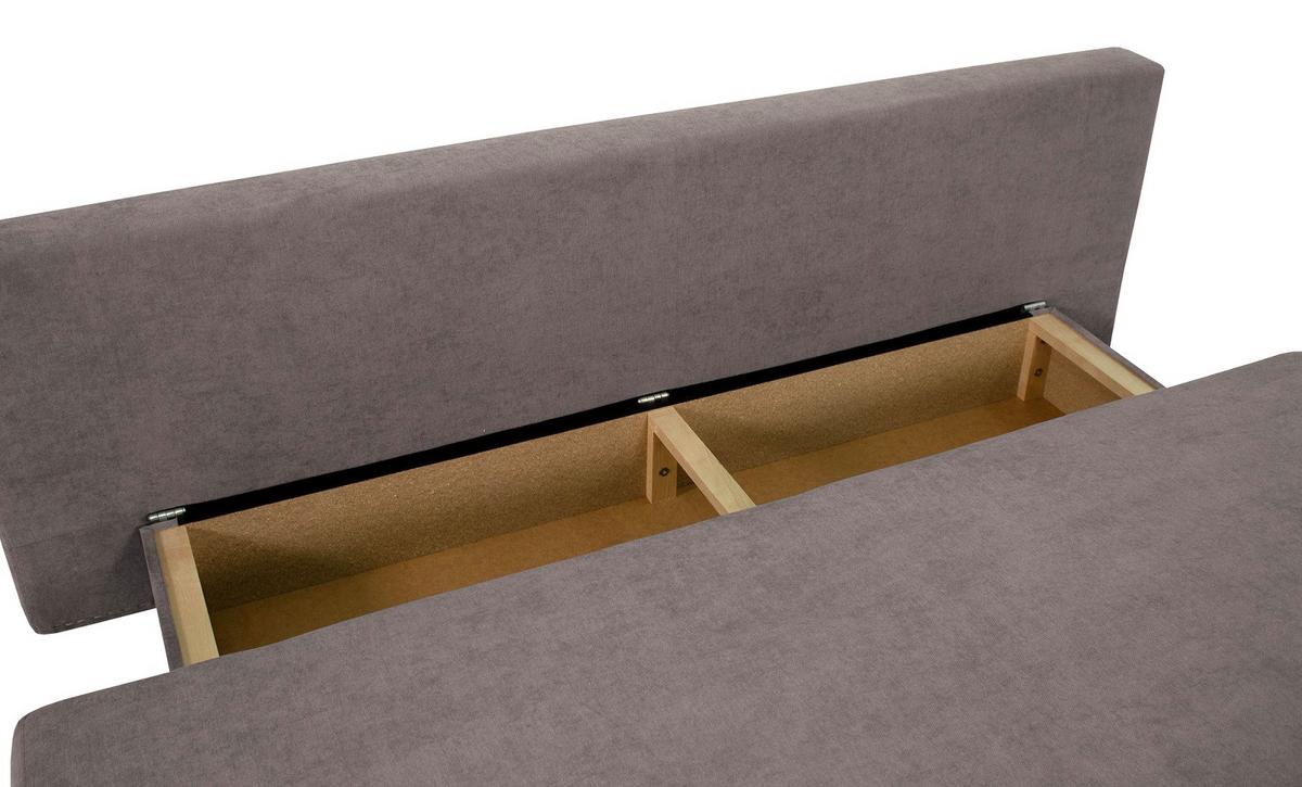 Kanapéágy Taras - barna, Design, textil/fa (197/77/92,5cm) - Based