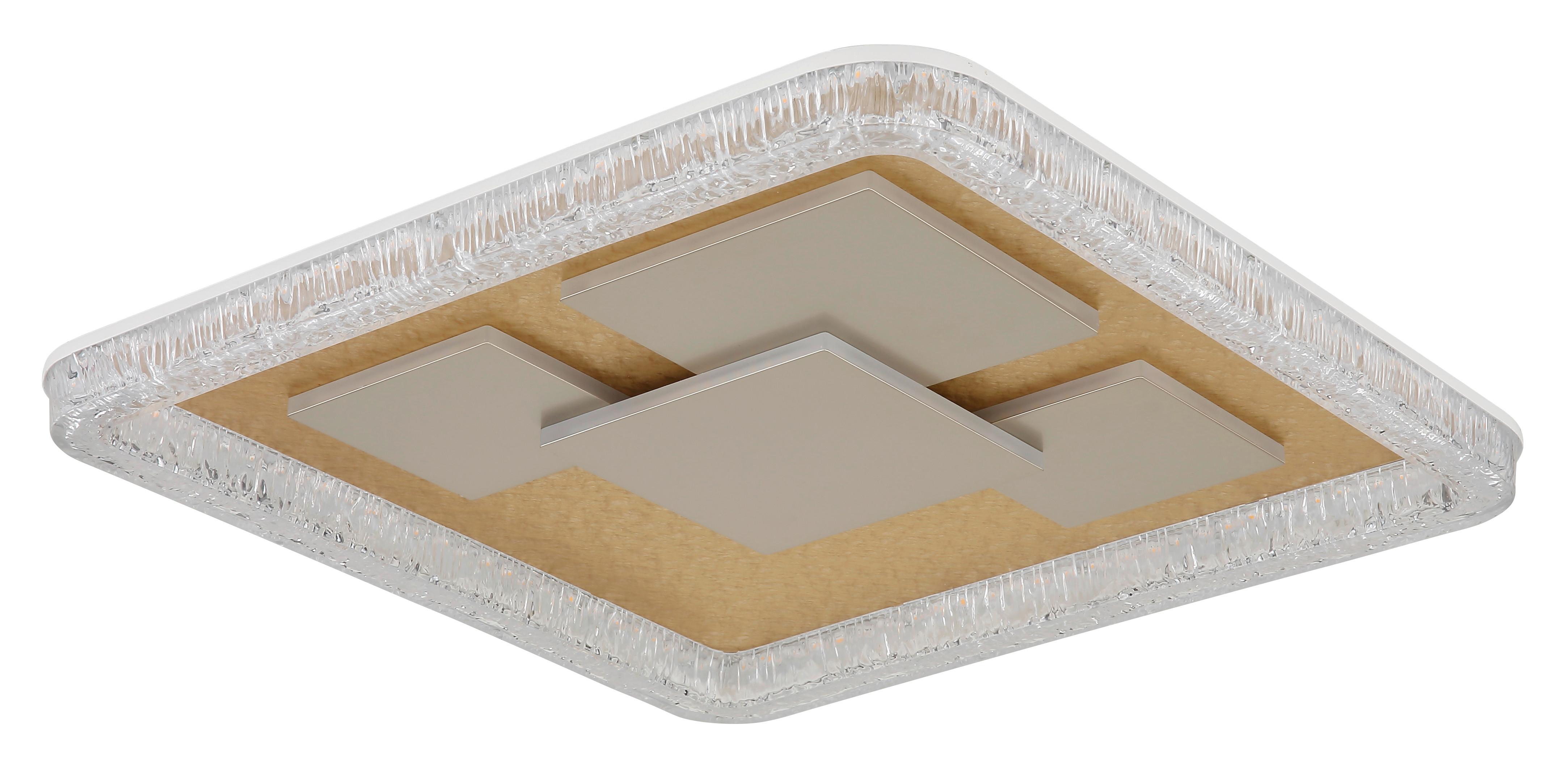 Led-deckenleuchte 48476-40 Loraine - Klar/Weiss, Design, Kunststoff/Metall (48,8/48,8/7cm) - Globo