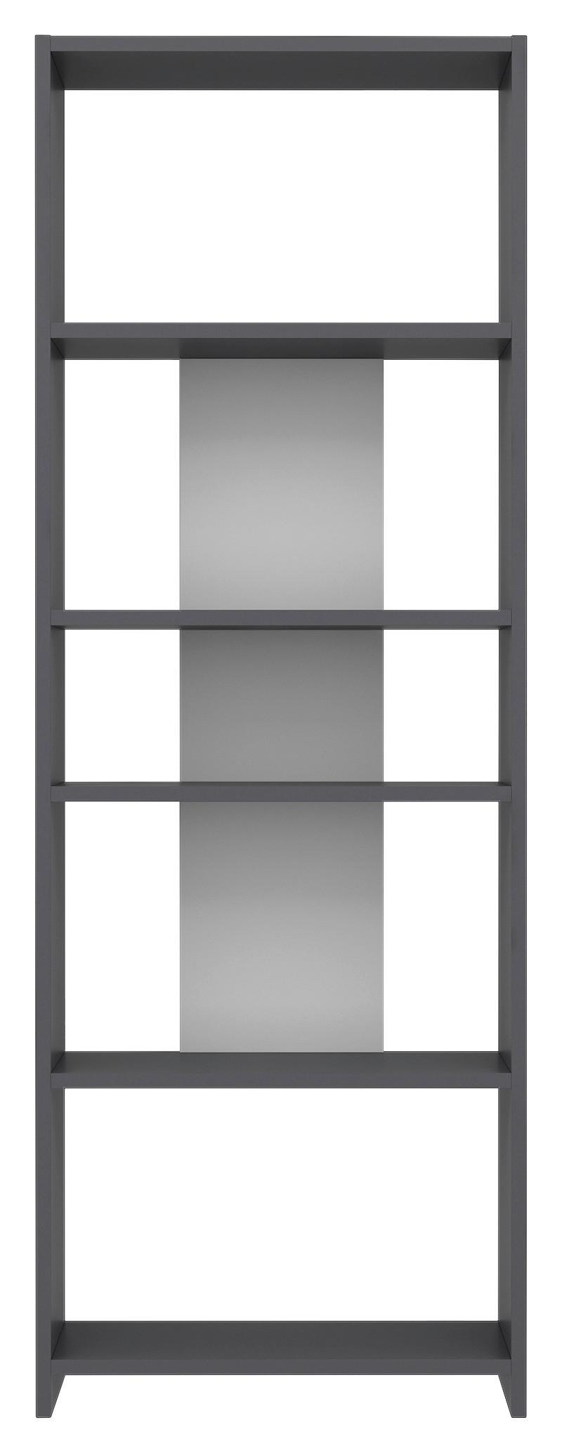 Standregal "Diosp", Anthrazit - Anthrazit/Grau, Design, Holzwerkstoff (56,9/160/25cm) - Livetastic