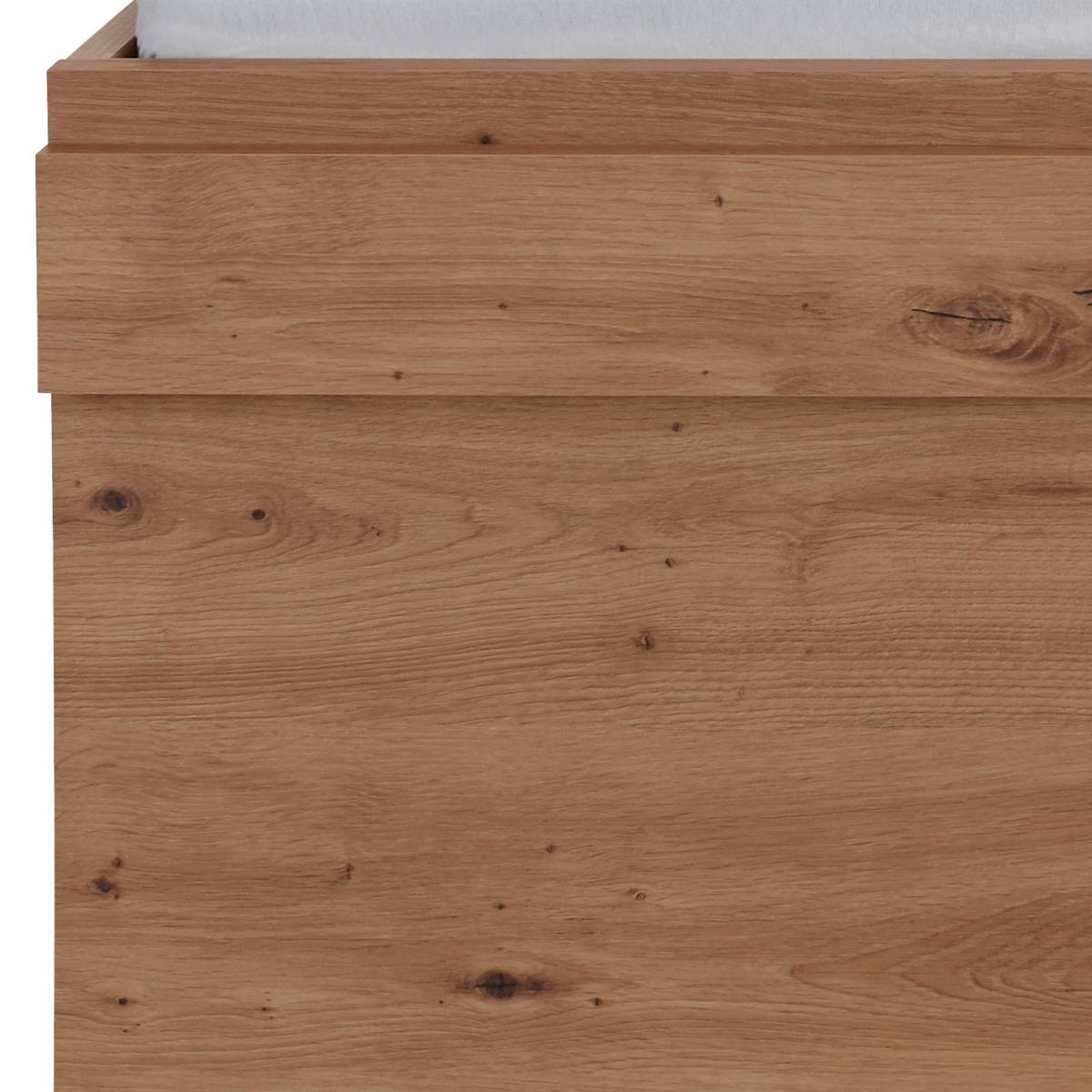 Krevet Box 140 - bijela/boje hrasta, Moderno, drvni materijal (140/200cm) - Modern Living