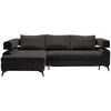 Kutna Granitura Rosalie - tamno smeđa/crna, Konvencionalno, tekstil/metal (184/265cm) - Modern Living