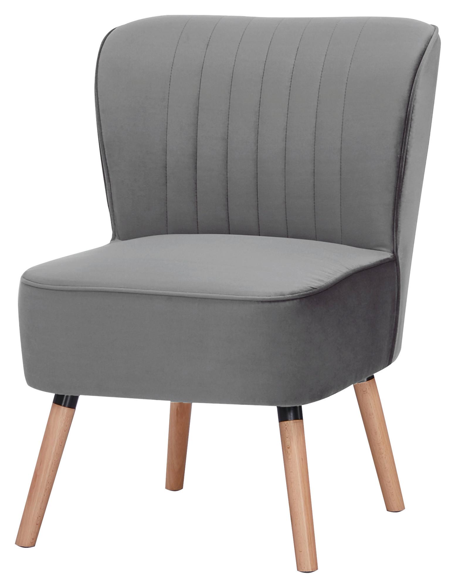 Fotoliu GRACE - gri închis, Modern, lemn/textil (58/80/64cm) - Mömax