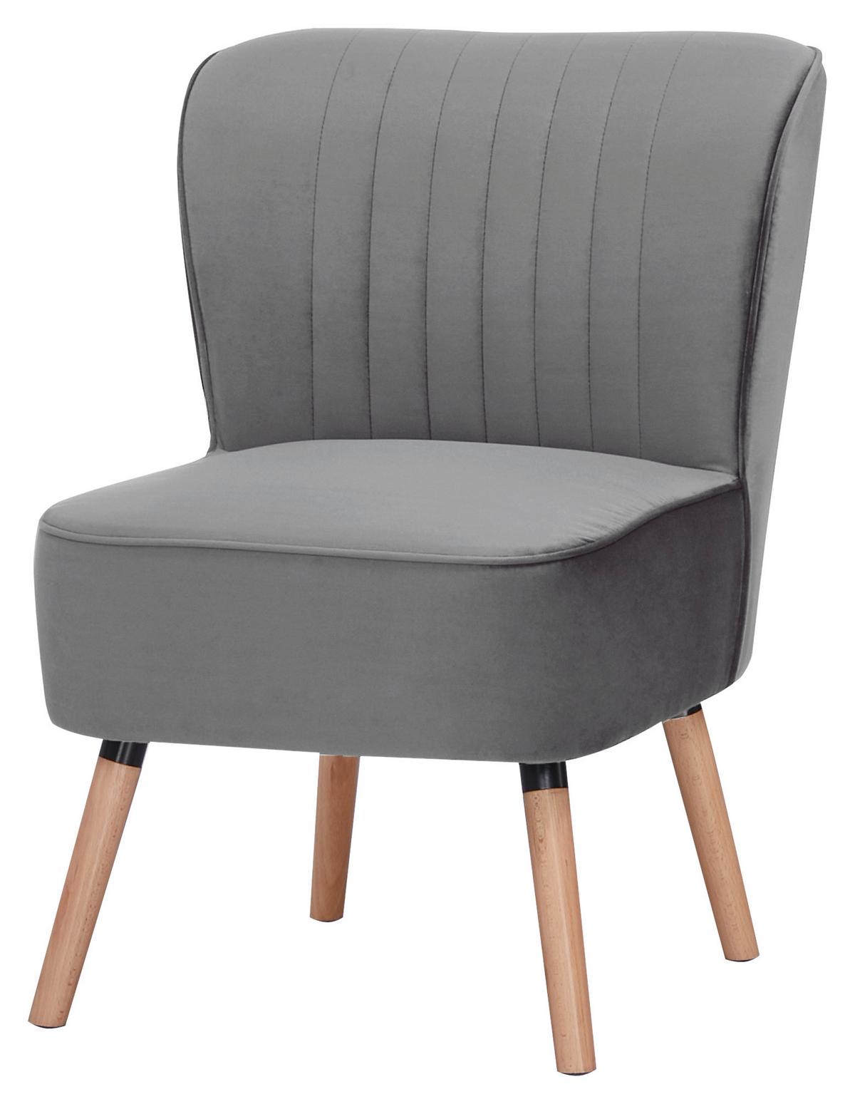 Fotelja Grace - tamno siva, Moderno, drvo/tekstil (58/80/64cm) - Mömax
