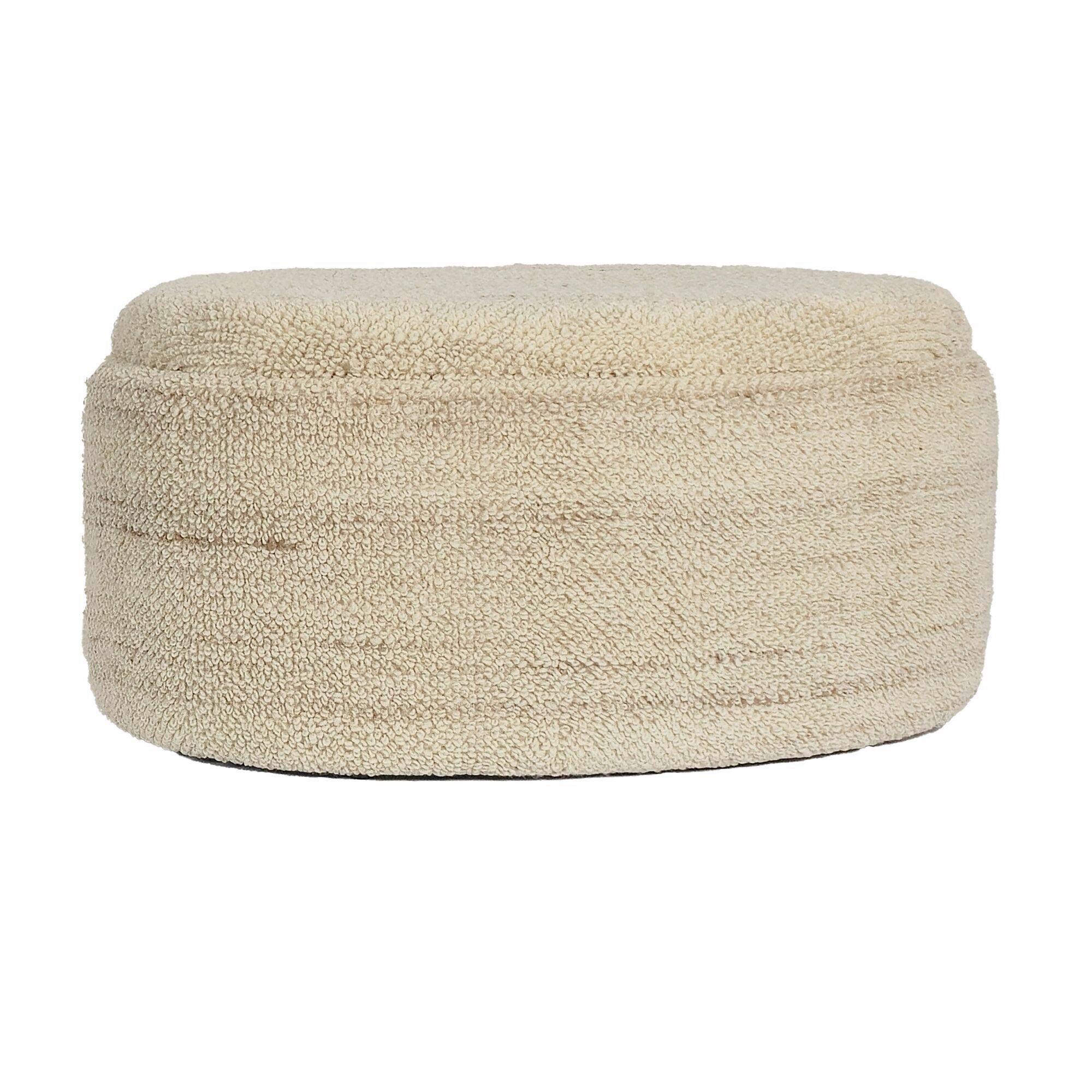 HOCKERBANK SITZHOCKER WOLLE - Beige, Design, Textil (81/40/62cm) - MID.YOU