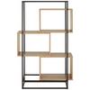 HYLLA ADRIAN -EXKLUSIV- - svart/naturfärgad, Modern, metall/trämaterial (80/126/33,2cm) - Mömax