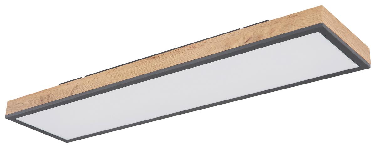 Stropna Led-svetilka Doro, S Sijalko - barve grafita/opal, Basics, kovina/umetna masa (80/20/6,5cm) - Globo