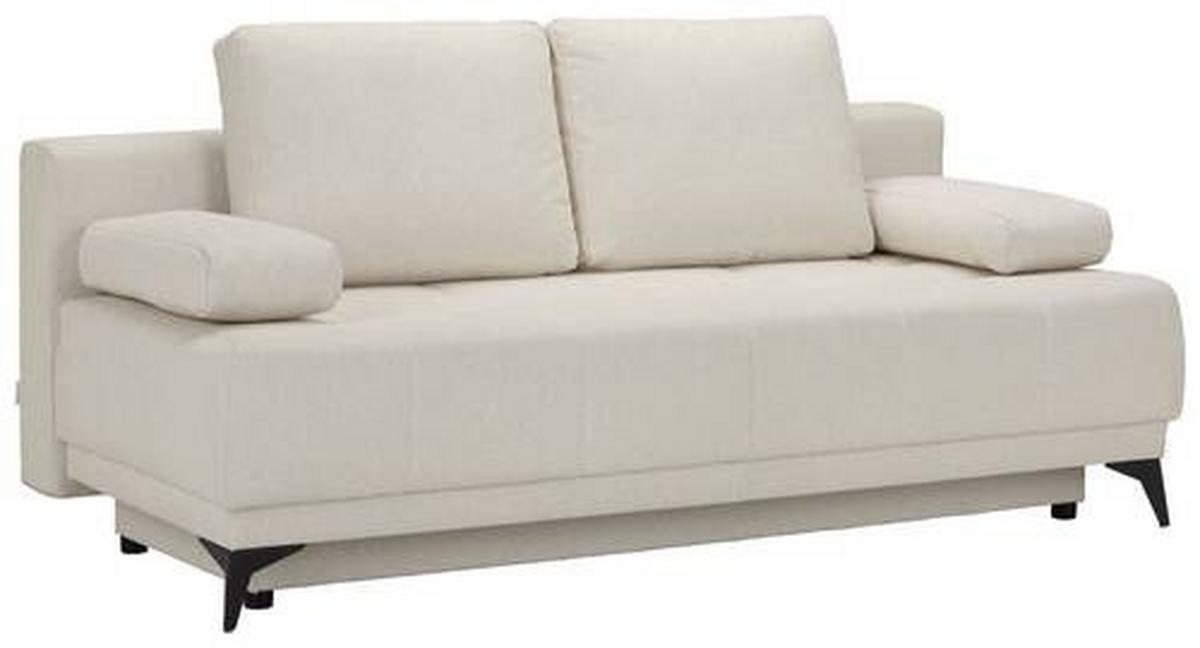 Schlafsofa in Weiß - Schwarz/Weiß, MODERN, Textil (195/77/100cm) - Mömax