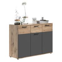 Comodă MASON - culoare lemn stejar/gri, material pe bază de lemn (120/87/40cm) - Modern Living