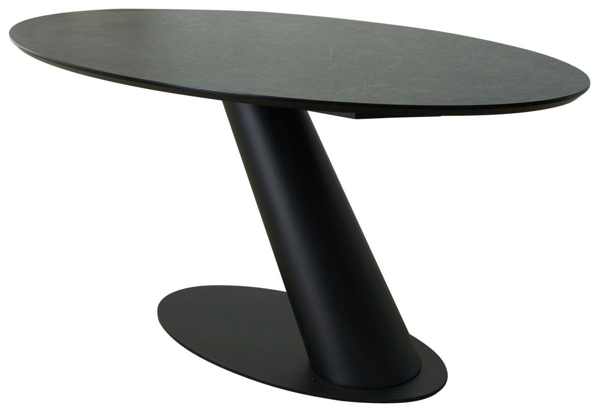 Esstisch Steven Schwarz - Schwarz, Design, Holzwerkstoff/Metall (160/76/95cm) - Mömax