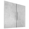 Türenset in Weiß/Grau - Alufarben/Grau, MODERN, Holzwerkstoff/Metall (75,6/67,4cm) - MÖMAX modern living