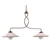 Kronleuchter Rosina Bernstein/Bronze max. 22 Watt - Bernsteinfarben/Bronzefarben, KONVENTIONELL, Keramik/Metall (100/32/115cm)