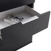 SÄNGBORD CUATRO - silver/antracit, Klassisk, trämaterial/plast (46/79/42cm) - Modern Living