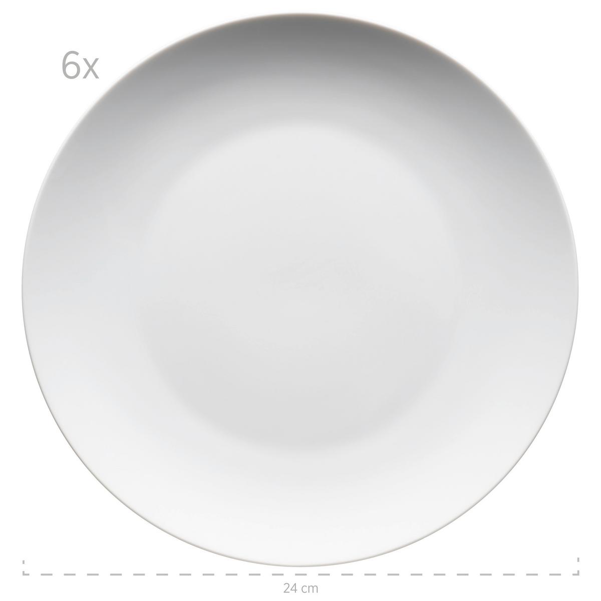 Kombiservice Alesia, 62-teilig - Weiß, Basics, Keramik - Mäser