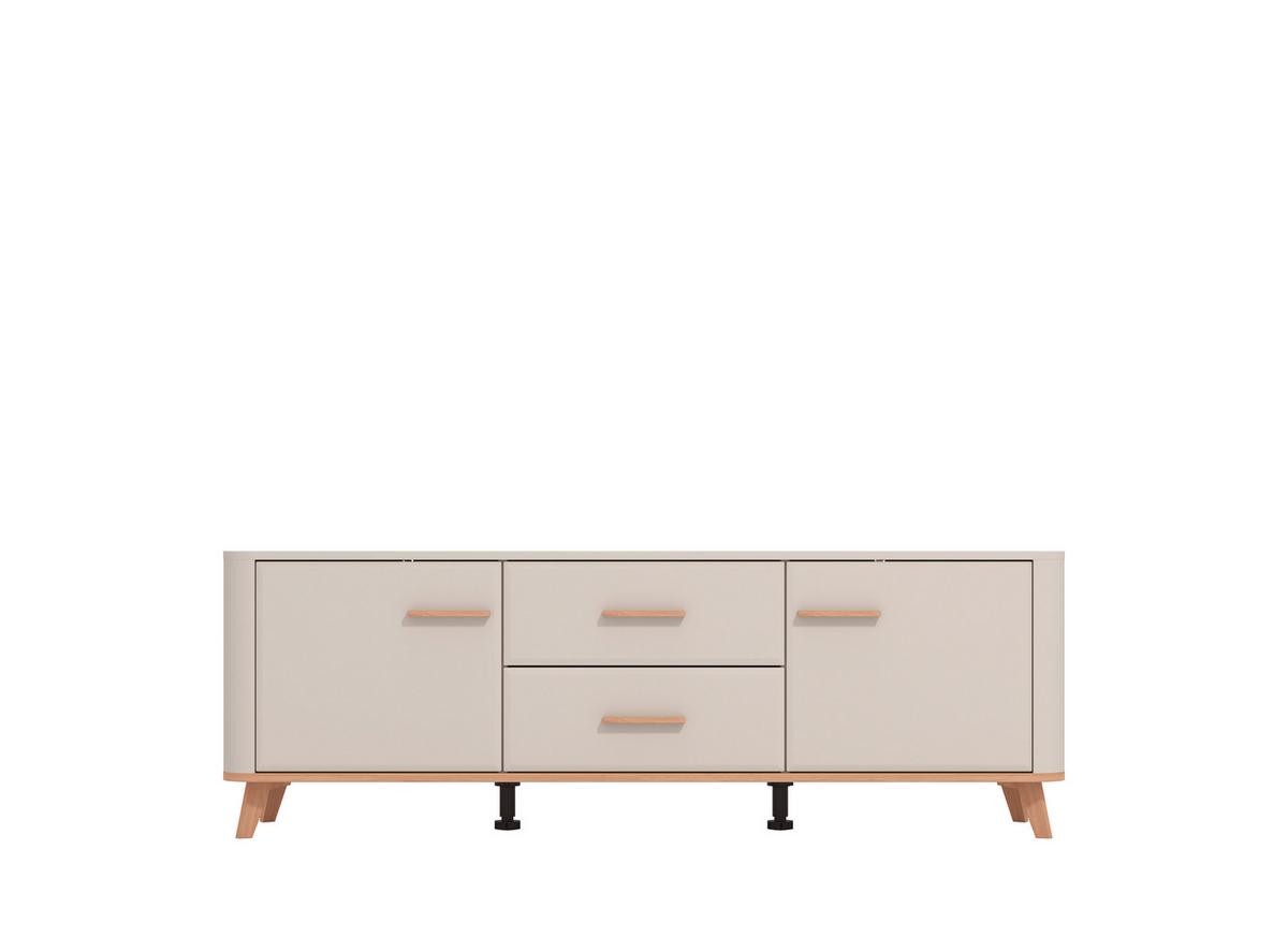 Tv Elem Darwen - kasmírszínű/tölgyfa színű, Modern, műanyag/faalapú anyag (154/52/40cm)