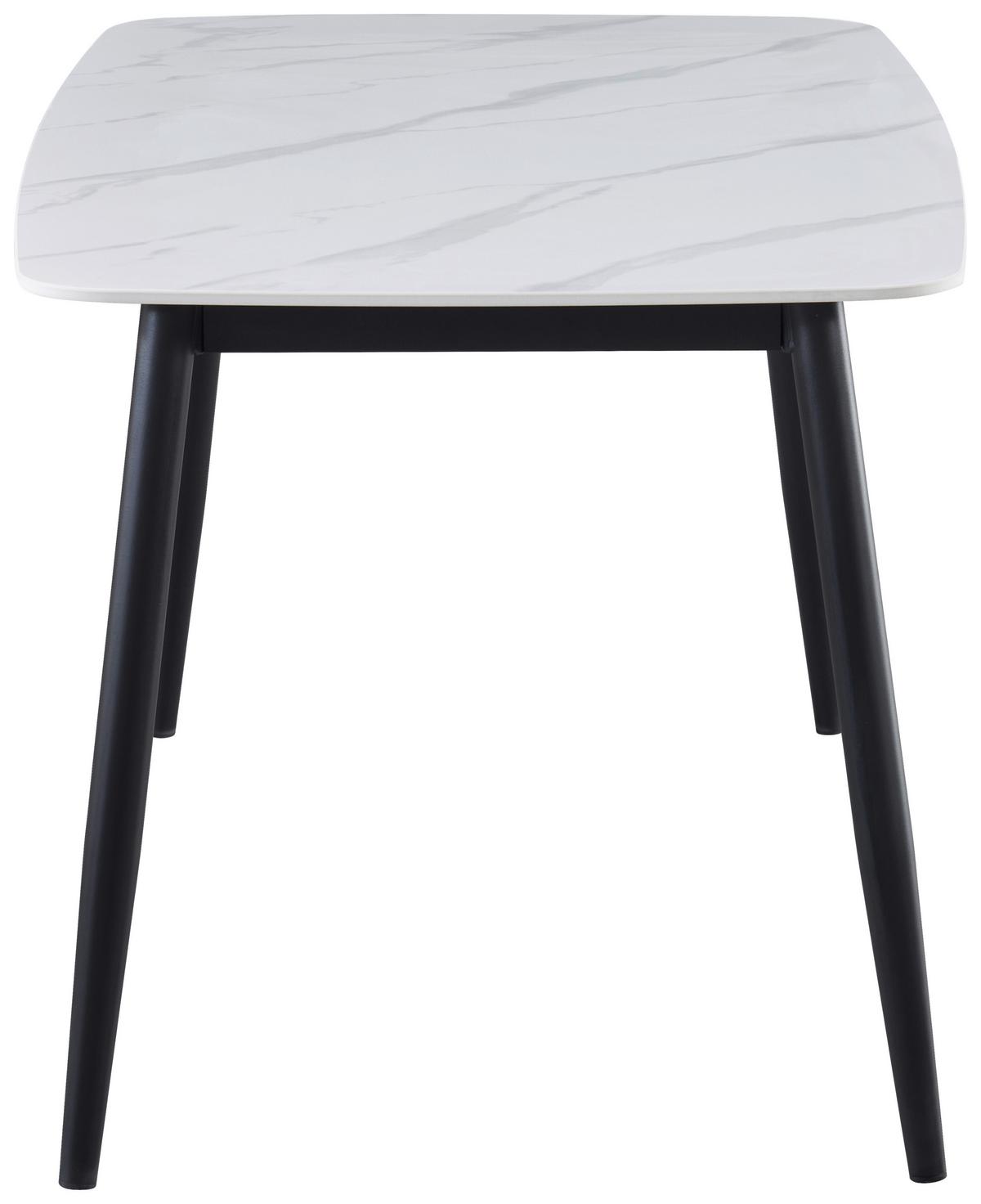 Stol Livorno - bijela/crna, Basics, metal/keramika (140/73/79cm) - Based