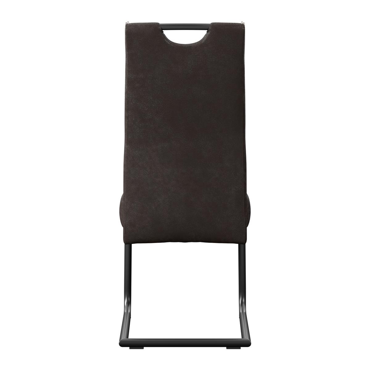 Stolica Betty - crna/antracit, Konvencionalno, metal/tekstil (43/99/60cm)