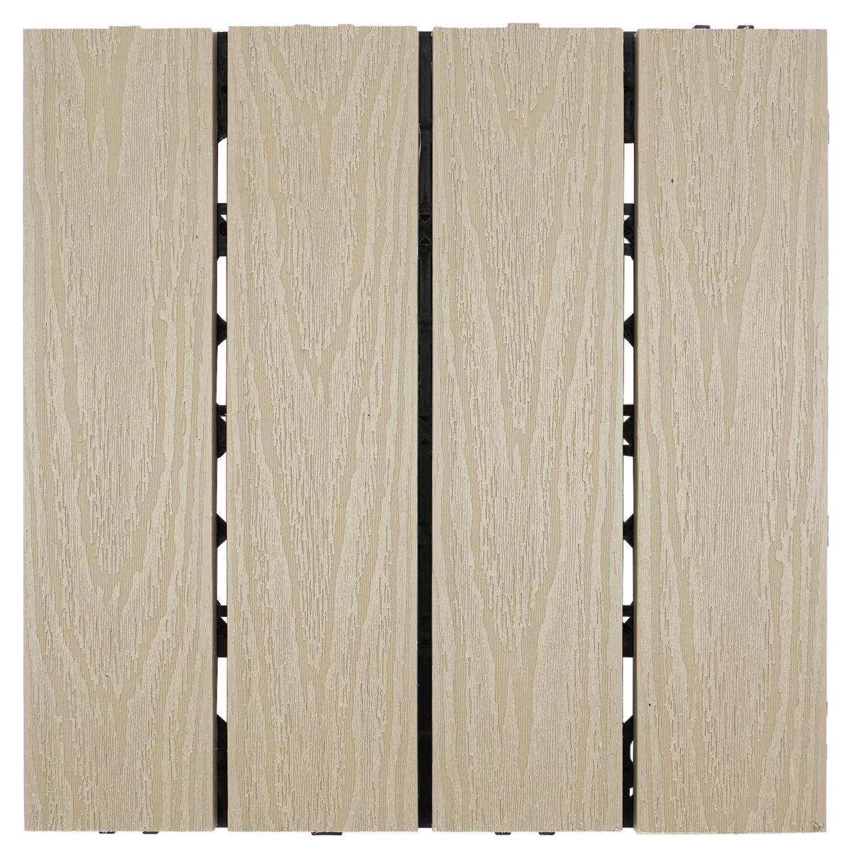 PŁYTKA TARASOWA PREMIUM 11ER SET - beżowy, Konventionell, materiał drewnopochodny (30/30/2,1cm) - Ambia Garden