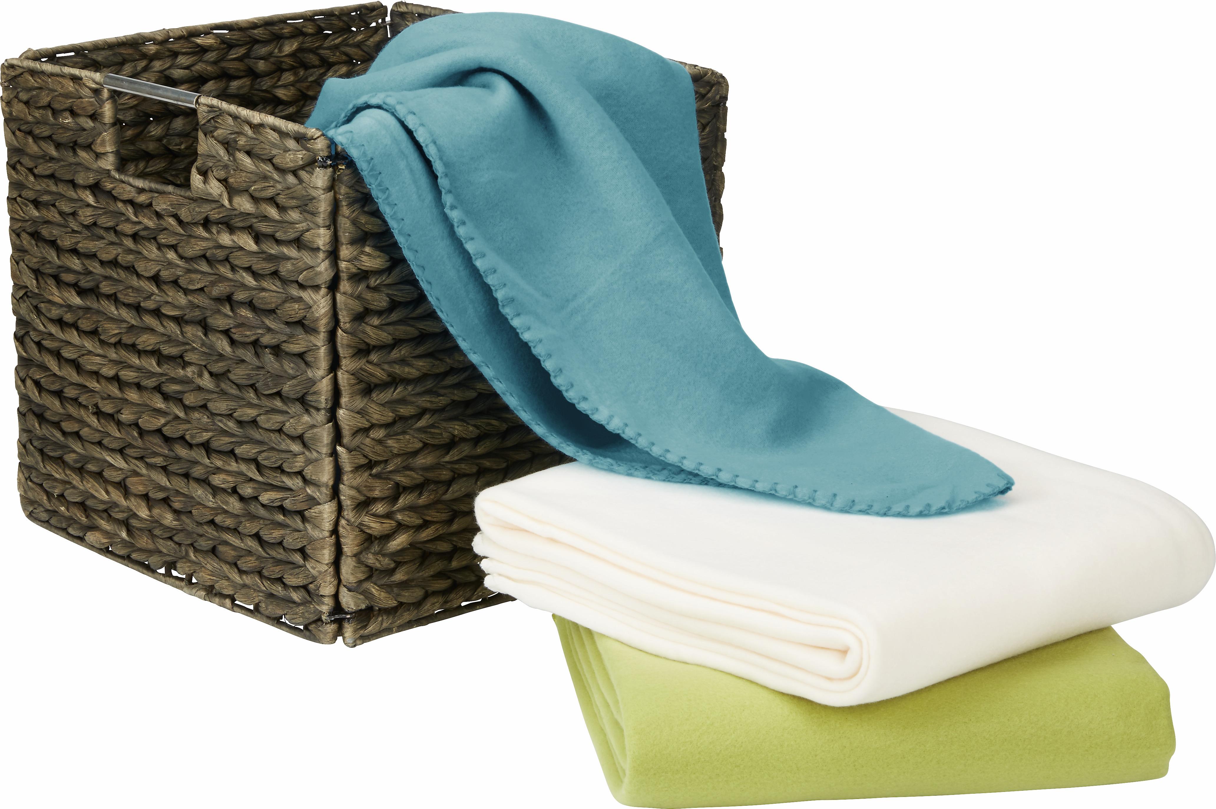 Pletena Košara Za Regal Anna - rjava, Trendi, kovina/naravni materiali (33/32/33cm) - Zandiara