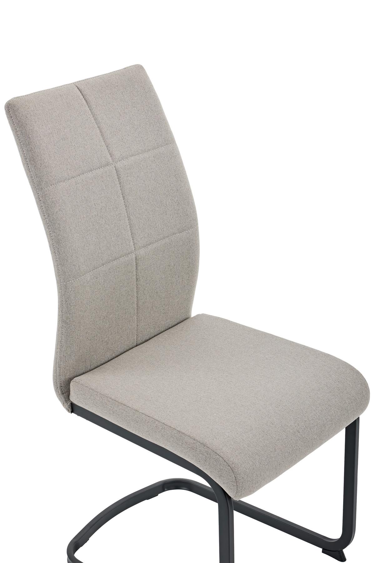 SCHWINGSTUHL-SET TURIN S 4ER-SET - Schlammfarben/Schwarz, MODERN, Textil/Metall (43/98/60cm) - MID.YOU