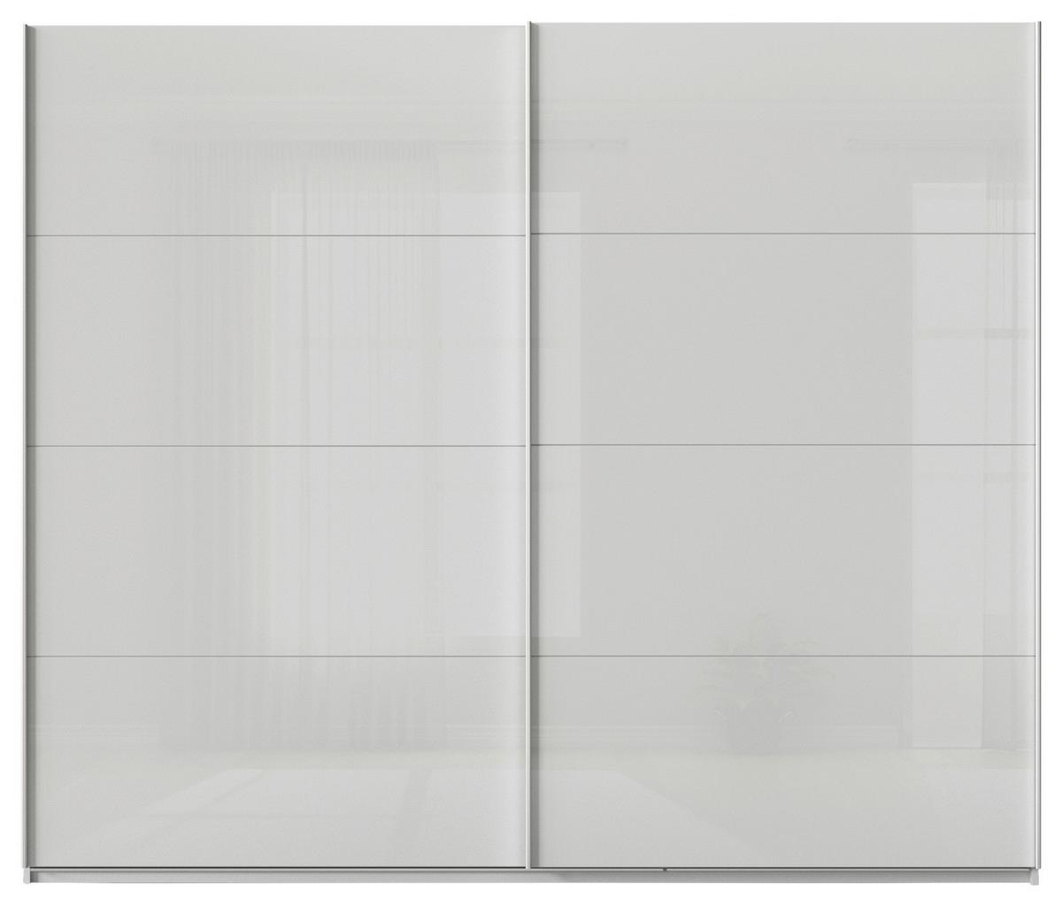 DULAP USI CULISANTE FELDKIRCH - gri deschis/gri lucios intens, Modern, sticlă/material pe bază de lemn (271/229/62cm)